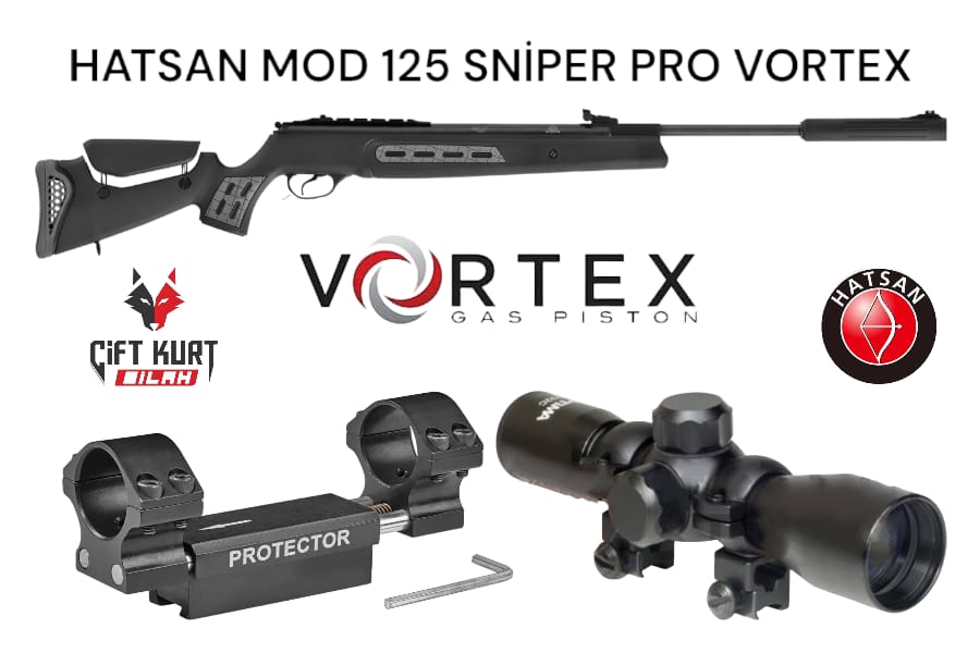 Hatsan Mod 125 Sniper PRO VORTEX Havalı Tüfek (FULL SET)